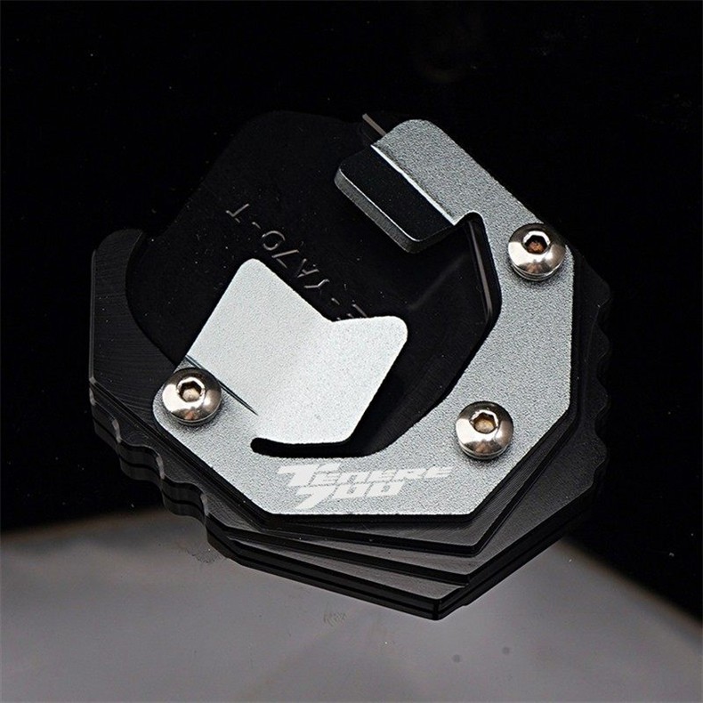 Suitable for Yamaha Tenere700 19-23 Modified Aluminum Alloy Side Support Stand with Enlarged Base and Widened Pad