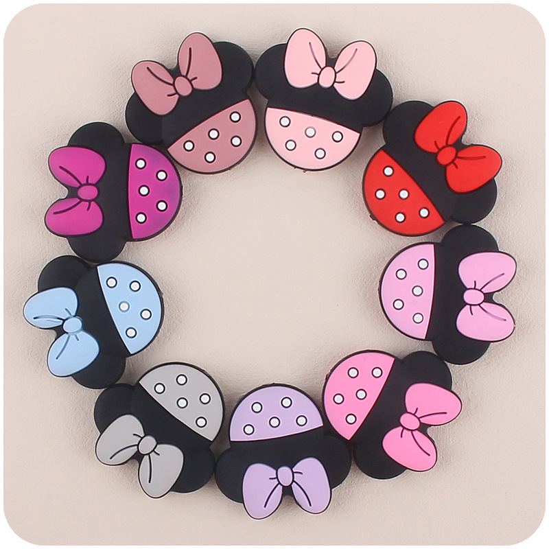 Suministros para bebés forma de dibujos animados pequeño mordedor DIY bebé molar pezón cadena teether pulsera juguete Accesorios