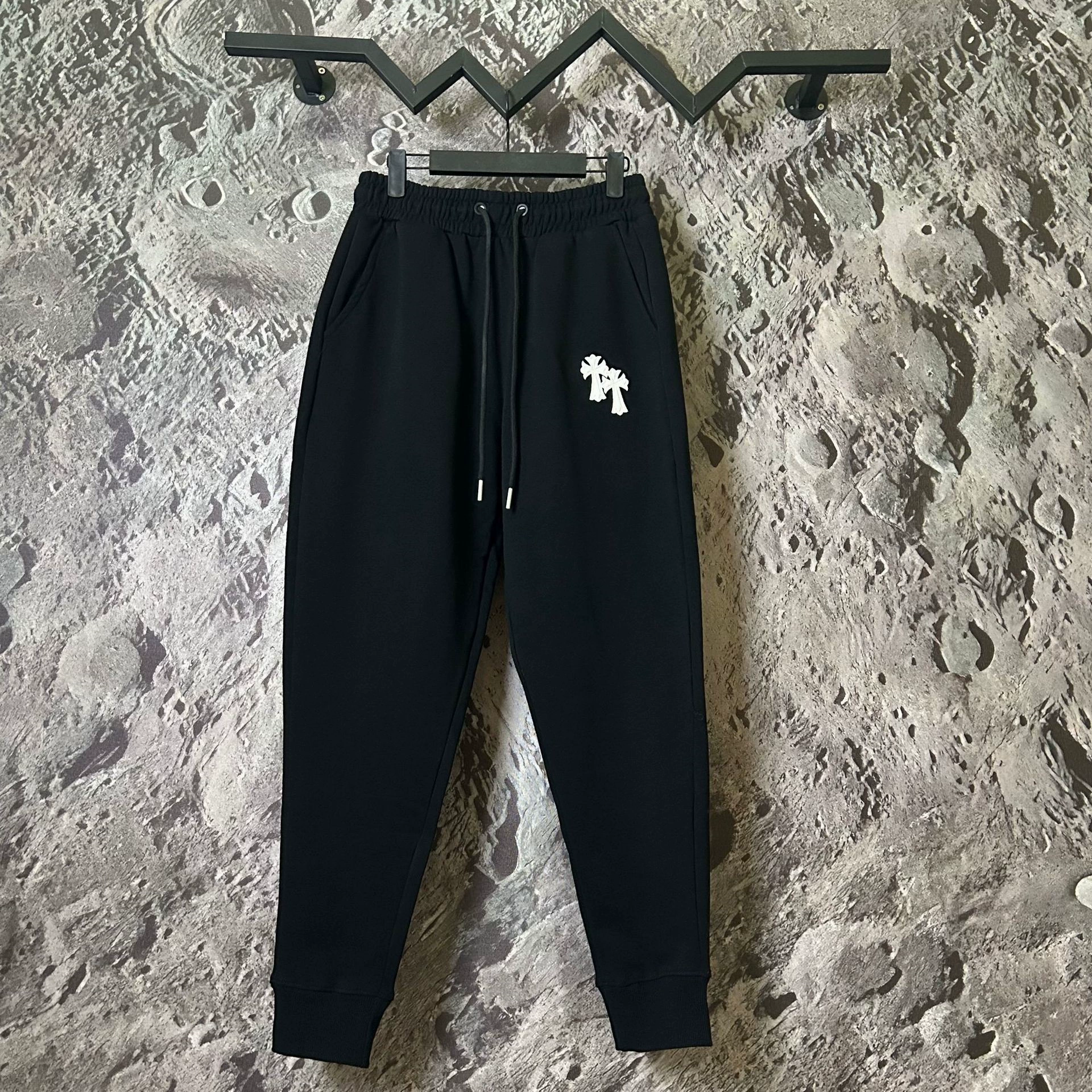 24 Хорватия Chrome Hearts Меш Арм Крест Печать Пара Длинный рукав Т-шirt рукав штаны Хип-хоп