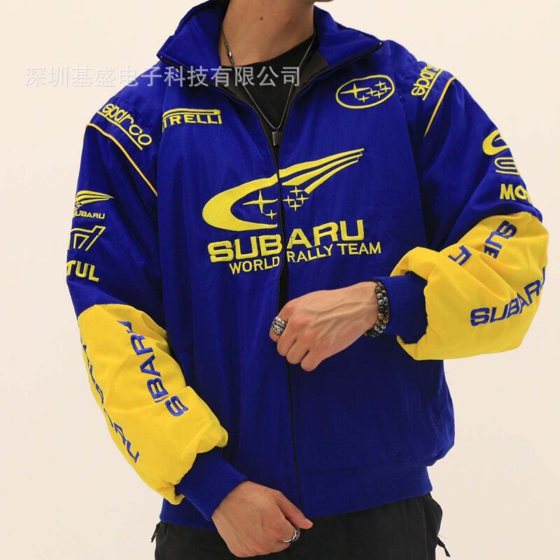 F1 Embroidered Racing Suit Subaru Motorcycle Riding Jacket Casual Long-Sleeve Padded Jacket Custom-Made F1 Embroidered Racing Suit Subaru Motorcycle Riding Jacket Casual Long-Sleeve Padded Jacket Custom-Made