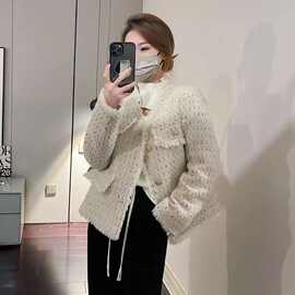 小香风短外套外套2025秋冬季新款名媛加厚女装洋气减龄上衣长袖