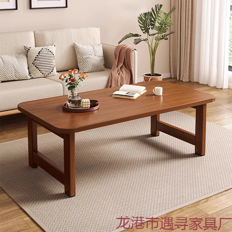 Solid Wood Folding Table Small Apartment Small Desk Student Home Study Table Sofa Tea Table Simple Rental House Low Table