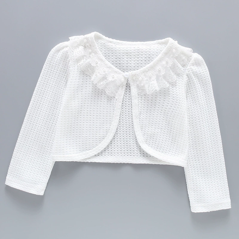 Весна/Лето 2023 Новая детская одежда для защиты от солнца Внешняя торговля Хлопковая книжная Солнцезащитная рубашка для девочек Кардиган с длинным рукавом Пальто