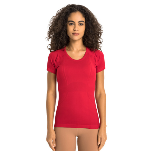 A new generation women's short-sleeved round neck sports T-shirt running fitness top slim breathable yoga wear for women