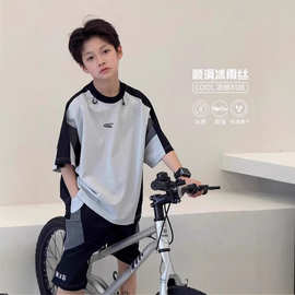 男童夏套装2025新款炸街痞帅儿童篮球服装男孩夏季运动服两件套夏