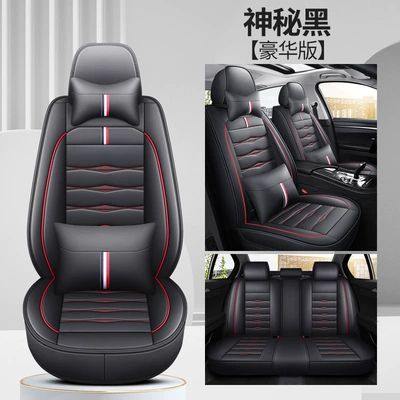car cushion four seasons universal: Seat cushion, seat cover - mysterious-black-5-seats-deluxe-edition