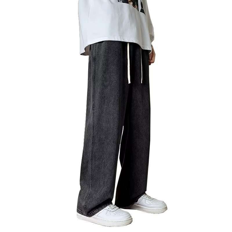 2024 nuevos jeans de moda pantalones casuales de otoño para hombres, pantalones harem sueltos de marca de moda americana, pantalones para hombres