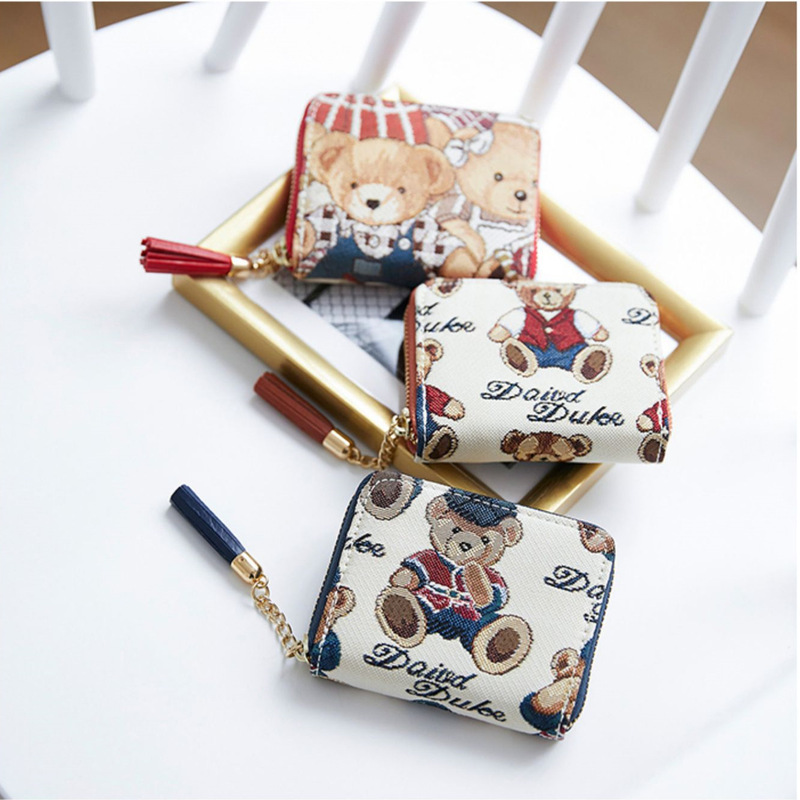 Tiantian Winnie Pad Coin Purse Women's Small and Large Capacity Multi Card Holder Exquisite High-end Women's Driver's License