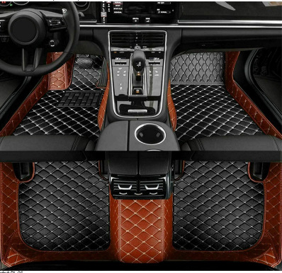 Cross-Border Amazon Color-Blocked Car Floor Mats, Fully Surrounded Car Floor Mats, Suitable for Tesla Anti-Slip