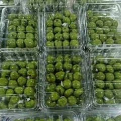卸売ペストリースナックベーカリーショップ食堂バルクグリーンボールソースメーカー卸売カスタムフォーチュンケーキボール工場のフルボックス