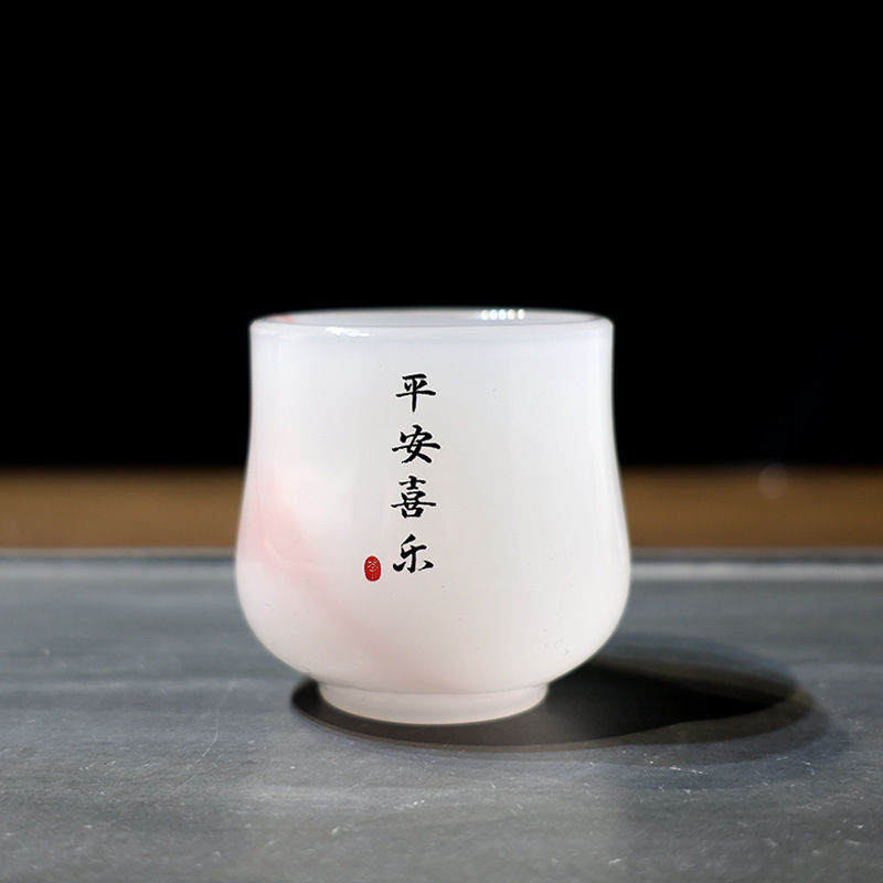 彫刻の大きいサイズの玉磁器の工夫の杯の家庭用瑠璃の個人の杯のガラスの主人の杯はお茶の杯の杯を飲みます。|undefined