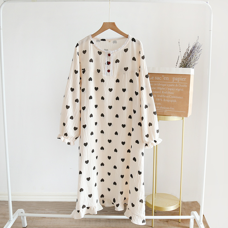 LXLベージュハート-クレープスリーパースカート