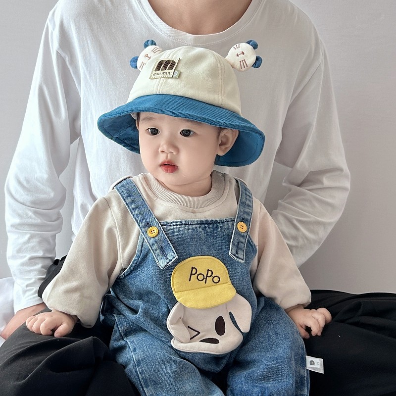 Sombreros para bebés primavera y otoño orejas super lindas para niños pescadores para niños niñas para bebés delgados sombreros de caña de otoño