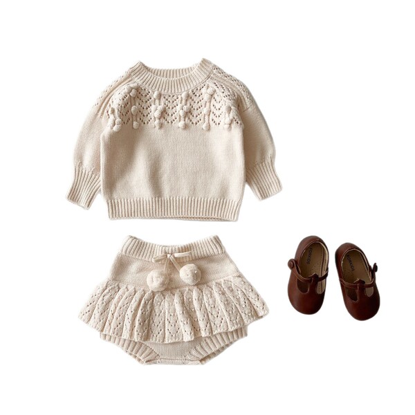 Autumn knitted set girl's
