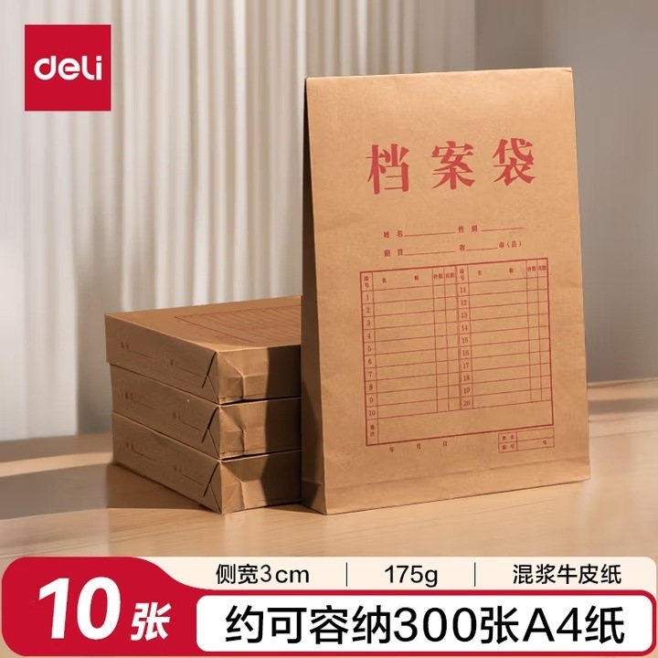 파일백 10개 - 혼합펄프 175g/3cm★【델리 5954】