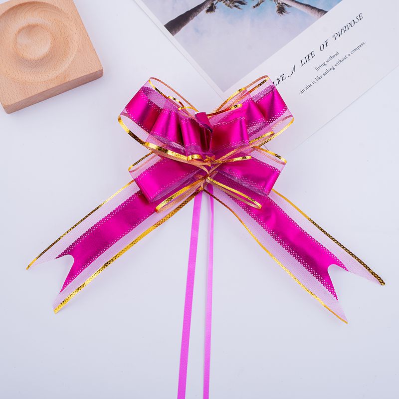 Nuevo grande 50 brillo nieve hilo arco mano-Tirado flor boda coche decoración Navidad fiesta decoración cinta