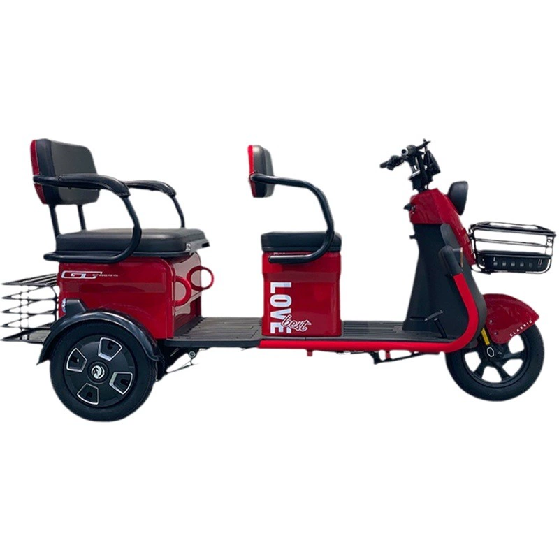 Пассажирский и грузовой Электрический трехколесный велосипед двойного назначения для взрослых пикап дети пожилые люди для ходьбы мощный трехколесный велосипед для отдыха