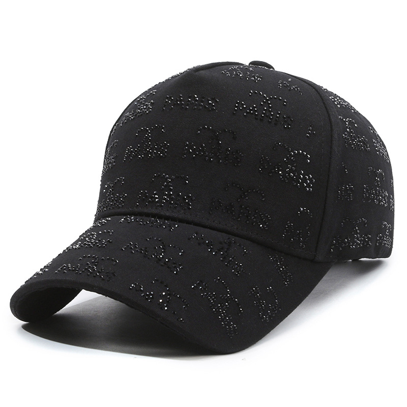 Cappellino da baseball donna moda con lettere e strass_voghion.com