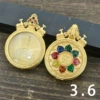 Double Deer Round 3.5 Golden Auspicious Eight Treasures Single Side