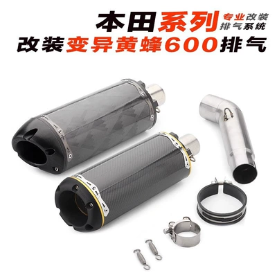 mid-section modified Hornet CB600: Exhaust pipe