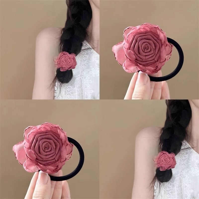 Chinese Style Dry Rose Hair Band, Headband, Grabber, Braided Hair Accessories, Retro Head Flower Grabber, Wholesale Delivery