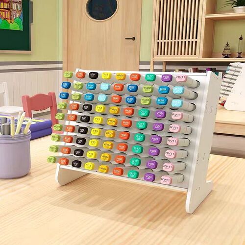 Mark pen storage rack color storage box large capacity learning pen holder storage rack student stationery pen holder wholesale