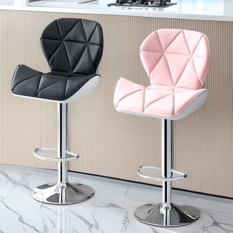 Adjustable Rotating Bar Stool, Modern Minimalist Home-Use High Stool, Front Desk Cashier Bar Table and Chair, Creative Leisure Stool