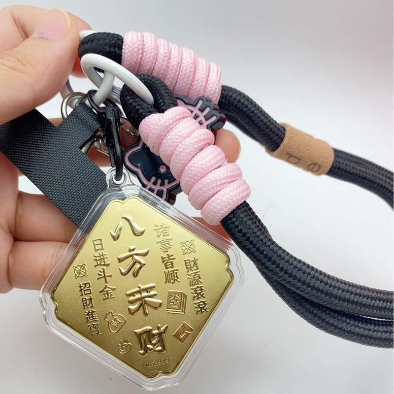 水貝人気ラブブゴールドキーホルダー LABUBU バッグペンダントパンダペンダント携帯電話チェーン漫画卸売|undefined