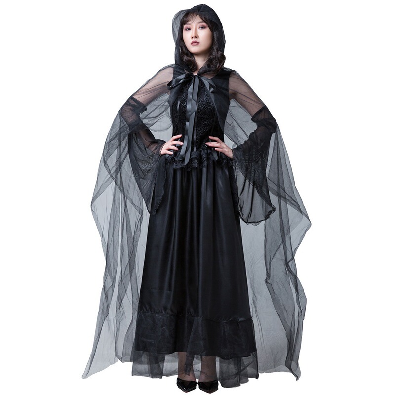 Halloween Ghost Bride Witch Vampire Costume Masquerade Cosplay Gothic Long Dress Female Stage Costume Halloween Ghost Bride Witch Vampire Costume Masquerade Cosplay Gothic Long Dress Female Stage Costume