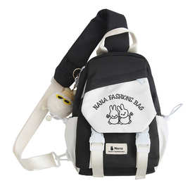 斜挎包包包女夏季新款休闲斜跨胸包轻便小背包潮流日系休闲单肩包