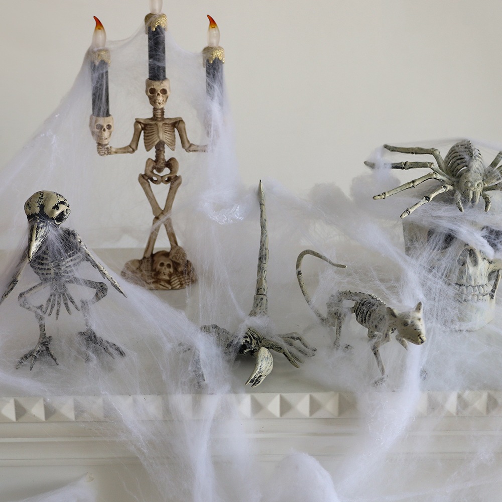 Halloween esqueleto de animales nuevos fantasmas día terror decoración props cuervo transfronterizo ratón gran esqueleto adornos