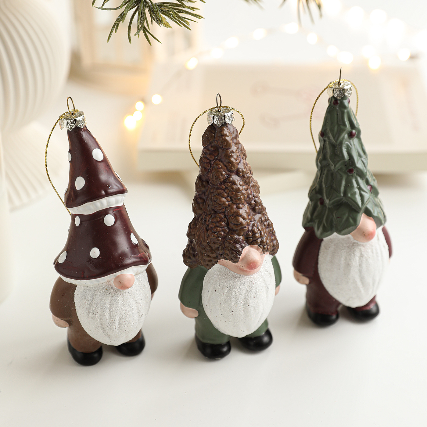Nuevo plástico transfronterizo Papá Noel limpiador árbol de Navidad colgante decoración decorativa decoración de mesa decoración de vacaciones