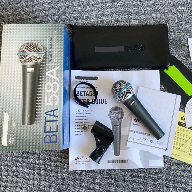 Cross-Border Foreign Trade Top-Of-The-Line Beta58A Wired Dynamic Vocal Microphone for Professional Stage Live Streaming and Singing Cross-Border Foreign Trade Top-Of-The-Line Beta58A Wired Dynamic Vocal Microphone for Professional Stage Live Streaming and Singing