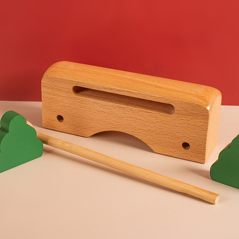 Orff instrumento musical cuadrado madera bangzi Tradicional Nacional instrumento musical ópera bangzi High Bass bangzi niños instrumento de percusión