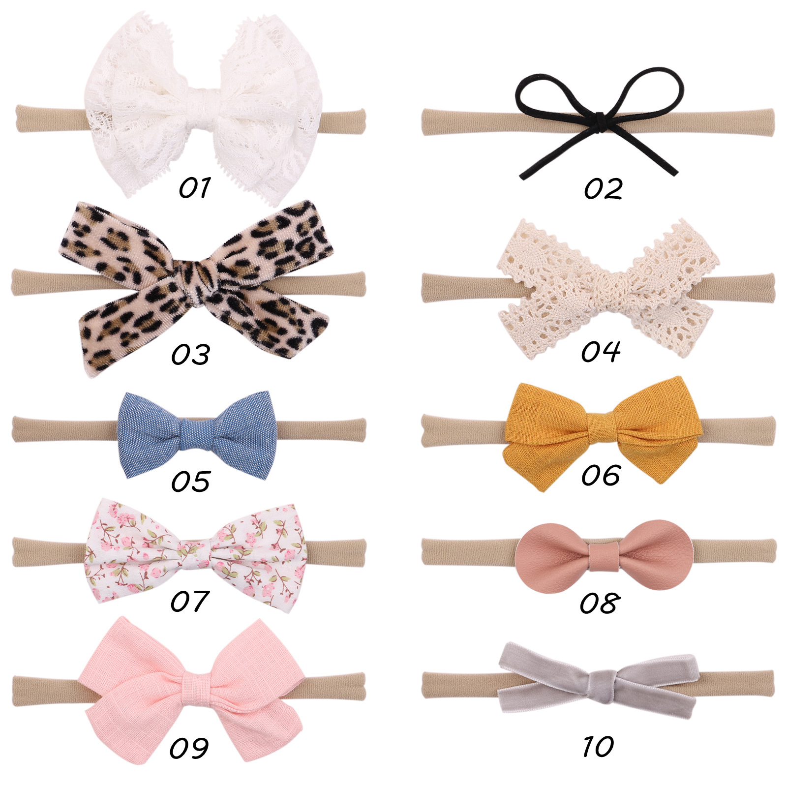 New Style Lace Bow Nylon Children's Headdress Wholesale Nihaojewelry display picture 2