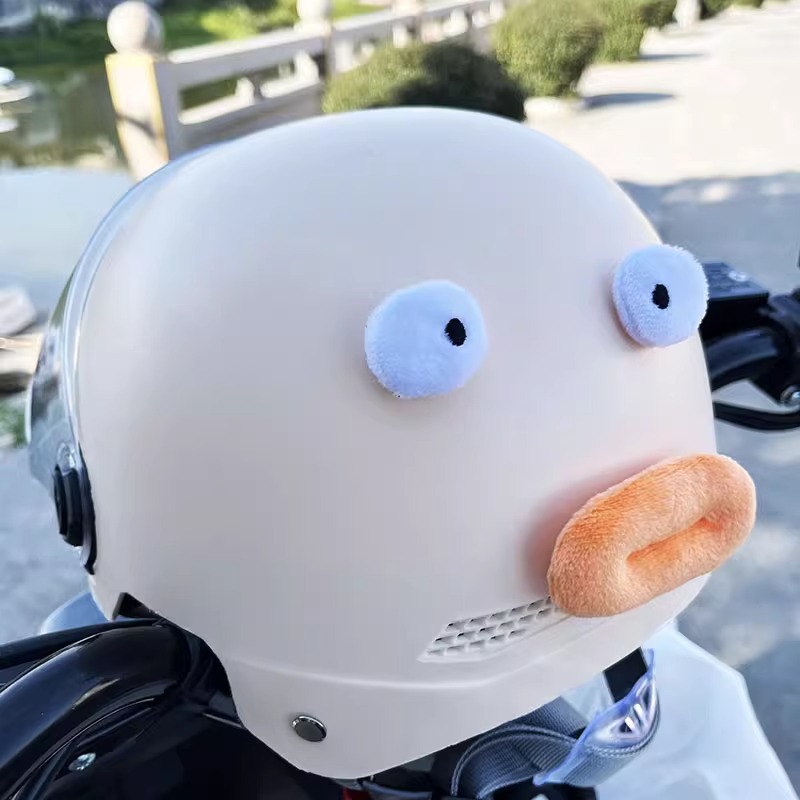 Sausage-shaped helmet decorations, cute and quirky accessories for electric scooters, motorcycles, and delivery helmets