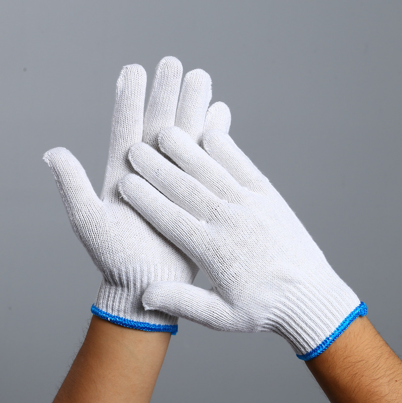 Thickened labor protection gloves wholesale 10-pin 500g lampshade cotton yarn gloves work protection construction site auto repair
