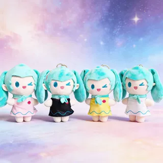 毛绒创意日系卡通初音未来钥匙扣毛绒挂件可爱少女心玩偶包包饰品