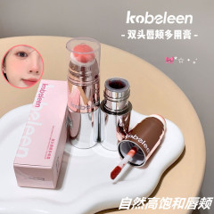 コベリーン ダブルヘッド リップ＆チーク マルチユースクリーム シルキーで繊細なスポンジヘッド付き ブラッシュ＆リップグロス 2WAY マットチーク