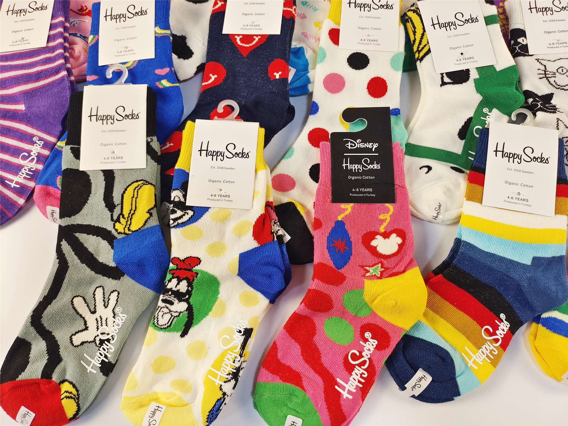 HappySocks 4-6歲2男女卡通童襪四季潮流襪寶寶襪透氣棉襪中筒襪