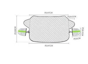 Car snow shield, Windshield Antifreeze Cover Anti-frost Snow - 3744-earmuff-detachable-snow-shield