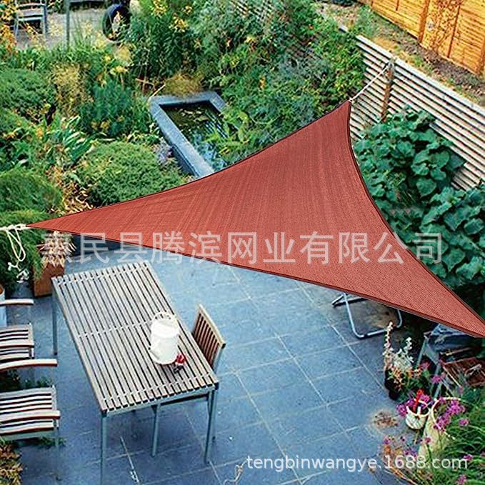 遮阳帆米黄色遮阳网户外庭院幼儿园遮阳防晒网厂家现货遮阴