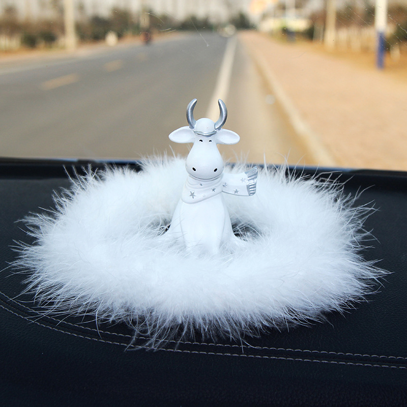 2025 decoraciones para automóviles, decoraciones para automóviles, almohadillas de plumas creativas para automóviles, mascotas para automóviles, accesorios lindos y simples