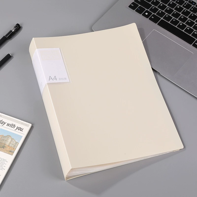 Morandi A4 data storage book Student test paper sort out classification pages and clips simple multi -layer office folder
