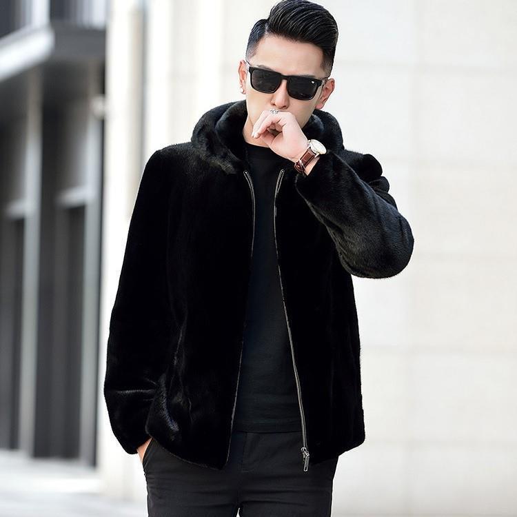 2023 autumn and winter men's coat mink fur coat gold mink fur environmental protection mink fur one Haining fur imitation jacket 2023 autumn and winter men's coat mink fur coat gold mink fur environmental protection mink fur one Haining fur imitation jacket