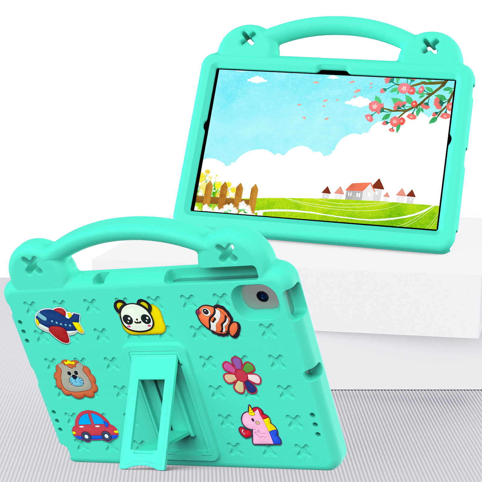 Cross-border for Nokia NokiaT20 Child Protective Case EVA Tablet Case 10.4 Inch DIY Cartoon Buckle
