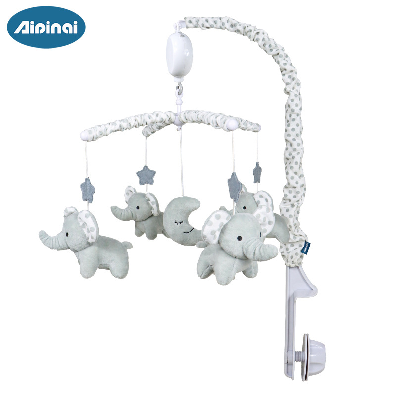Recién nacido música cama Bell bebé colgando dormir de peluche colgante bebé giratorio anti-estrabismo sonajero