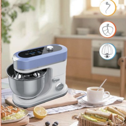 Kleine Haushalts-Knetmaschine Küchenmaschine Multifunktions-Küchenmaschine Babynahrung-Mixer mit 6-stufiger Geschwindigkeitsregelung Edelstahl