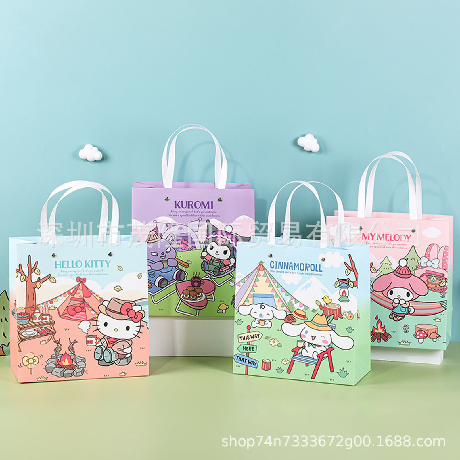 生日礼品袋纸袋三丽鸥库洛米卡通圣诞礼物袋伴手礼手提奶茶打包袋