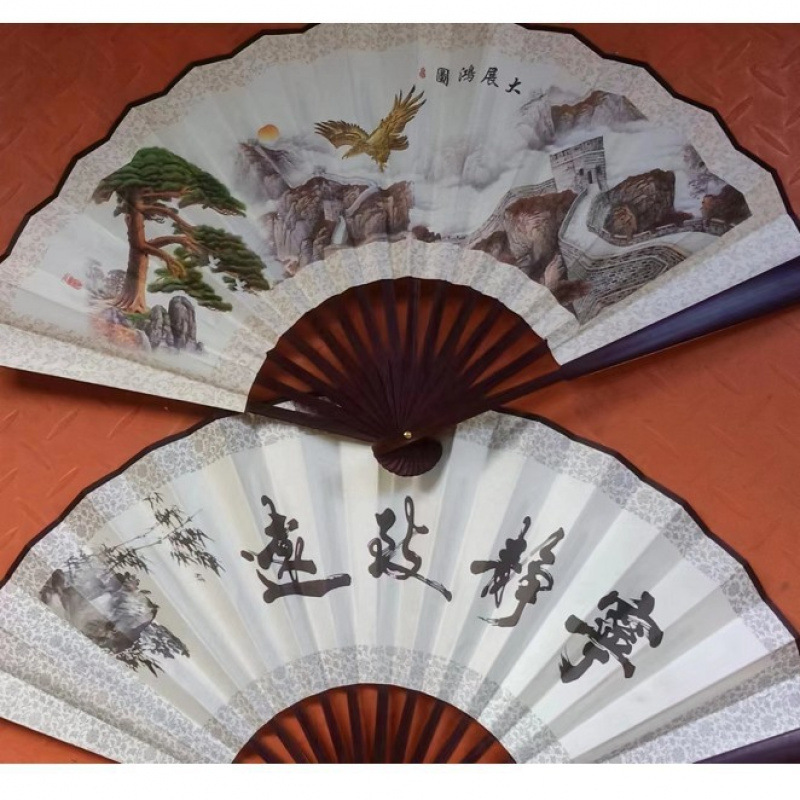ファン観光工芸品 10inch 男性ファン両面シルク竹ファン中国古代スタイル扇子クラフトギフト卸売|undefined